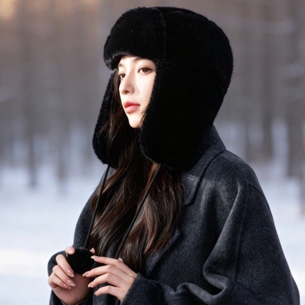 Winter Trapper Hat - Warm Polyester Trapper Ear Flap Hat