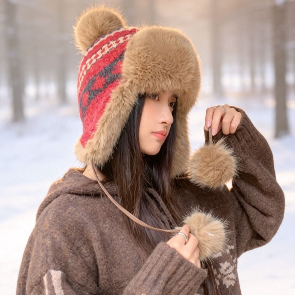 Stylish Polyester Knitted Trap - Winter Trapper Hat recension och pris