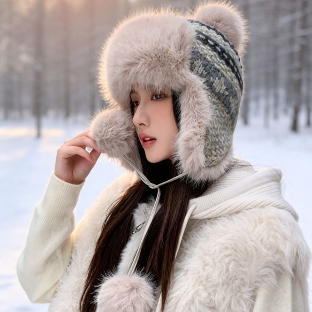 Stylish Polyester Knitted Trap - Winter Trapper Hat recension och pris