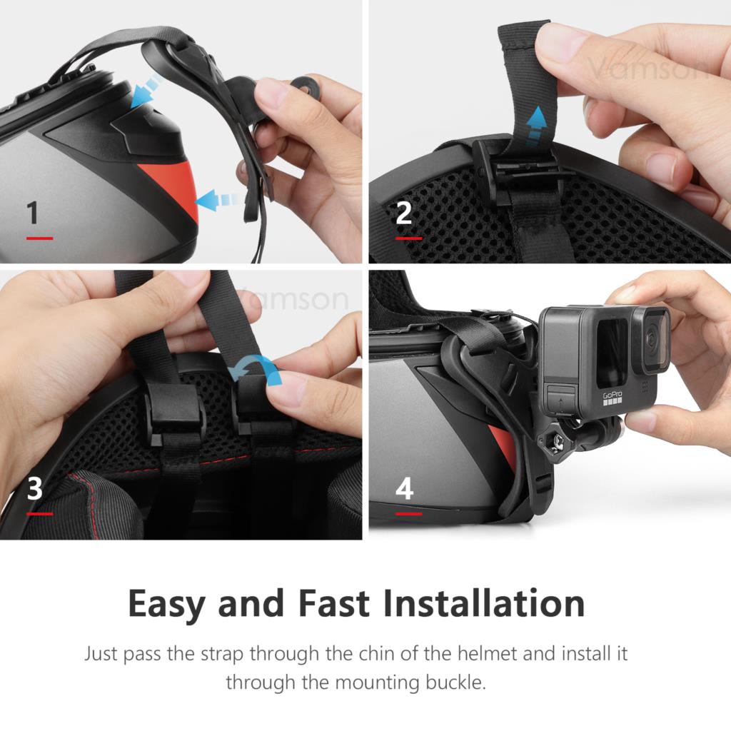 Vamson for Gopro Hero 11 10 9  - Skull Cap Helmet Liner recension och pris