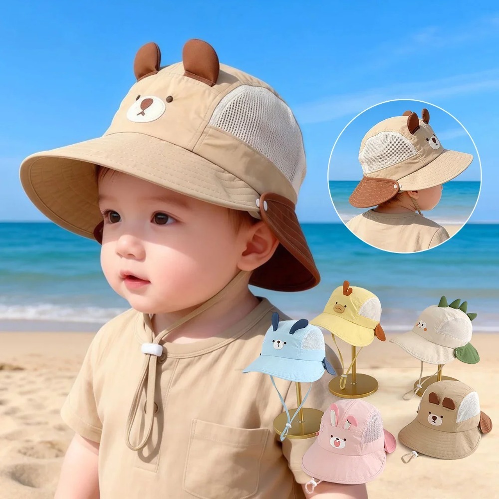 Cute Cartoon Baby Beach Hat wi - Bucket Hat Cotton recension och pris